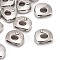 Letter Slider Beads for Watch Band Bracelet Making, Platinum Plated Alloy Crystal Rhinestone Slide Charms, Cadmium Free & Nickel Free & Lead Free, Letter.D, 11~13x9~11.5x4~5mm, Hole: 7.5~8x1mm