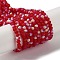 Imitation Jade Glass Beads Strands, Half AB Color Plated, Faceted, Frosted, Rondelle, Dark Red, 2.9~3.3x2mm, Hole: 0.7mm, about 144~150pcs/strand, 35~37cm