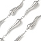 304 Stainless Steel Pepper Link Chains, Soldered, with Spool, Stainless Steel Color, 33x7x6.5mm, about 5m/roll
