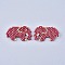 Handmade Seed Beads Pendants, with Elastic Thread, Loom Pattern, Elephant, Dark Red, 16x24~26x1.5mm