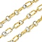 Ion Plating(IP) 304 Stainless Steel Chains, Unwelded, with Spool, Golden & Stainless Steel Color, 12x6x1.5mm