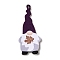 Halloween Imitation Leather Big Pendants, Gnome, 65x28x2mm, Hole: 1.5mm