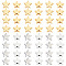 Brass Beads, Star, Platinum & Golden, 8x8x2.5mm, Hole: 1.5mm, 2 colors, 30pcs/color, 60pcs/box