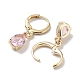 Серьги-кольца из настоящей позолоченной латуни 18 карат EJEW-L269-045G-03-2