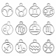 12 шт. 12 подвески из нержавеющей стали 201 STAS-YW0001-33-1