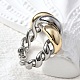 Латунные открытые кольца манжеты RJEW-D313-05PG-2