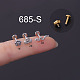 Лабреты из хирургической нержавеющей стали 316L с внутренней резьбой WG8C400-03-1
