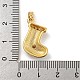 Рождественские латунные подвески с микропаве из фианита KK-H468-02C-01G-3