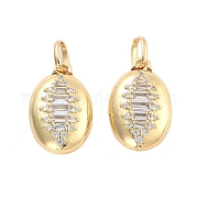 Подвески из латуни с прозрачным фианитом KK-U009-01B-G