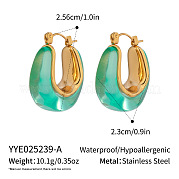Серьги-кольца из нержавеющей стали и смолы RL6930-1