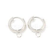 201 фурнитура для сережек-колец Huggie Hoop из нержавеющей стали STAS-P283-01V-S