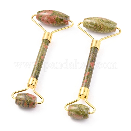 Натуральный массажер для лица из латуни unakite MRMJ-G009-29G-1