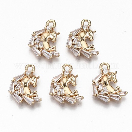Латунные микро проложить кубического циркония подвески X-KK-S359-043-RS-1