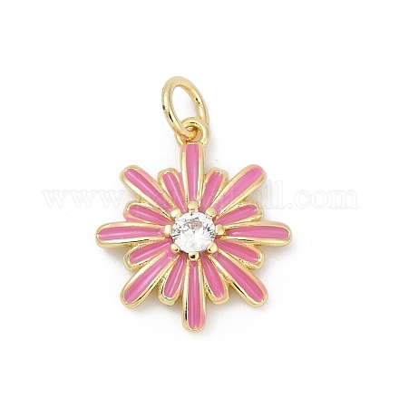 Латунные подвески с кубическим цирконием и эмалью KK-U062-38G-02-1