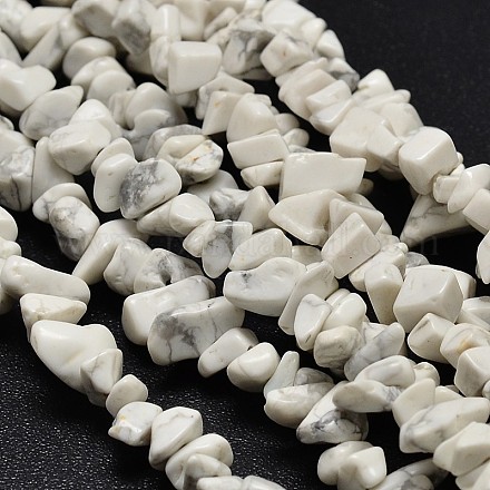 Чип естественно Howlite бисер пряди X-G-N0134-11-1