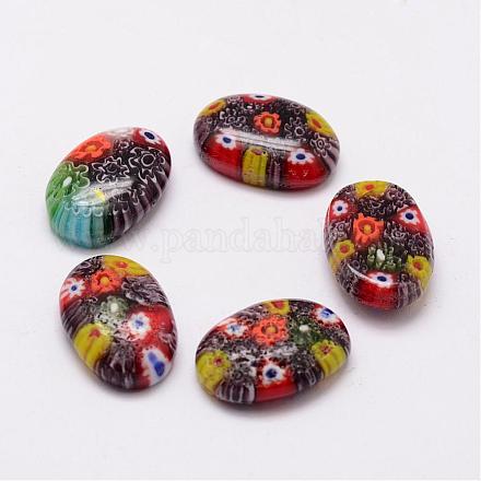 Ручной Millefiori стекло кабошоны LAMP-G121-59-1