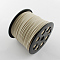 Faux Suede Cord, Faux Suede Lace, with Imitation Leather, Lemon Chiffon, 3x1mm, 100yards/roll(300 feet/roll)