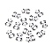 Alloy Enamel Pendants, Platinum, Panda, White, 27.5x21x2mm