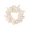 Cloth Elastic Hair Accessories, with Imitation Pearl, for Girls or Women, Scrunchie/Scrunchy Hair Ties, White, 85mm