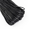 PU Leather Cord, Imitation Leather Cord, Flat, Black, 2x1mm, about 103.89 yards(95m)/bundle