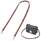 Cowhide Bag Straps, with Golden Plated Alloy Swivel Clasps, Saddle Brown, 110.9x1.15x0.35~1.1cm