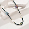 Fashionable Vintage Teardrop Imitation Pearl & Glass Sead Beaded Women's Long Necklaces, Teal