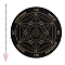 1Pc Cone/Spike/Pendulum Natural Rose Quartz Stone Pendants, 1Pc 304 Stainless Steel Cable Chain Necklaces, 1Pc PVC Pendulum Board, Dowsing Divination Board, Geometric Pattern, 3pcs/set