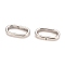 Tarnish Resistant 201 Stainless Steel Quick Link Connectors, Oval, Stainless Steel Color, 12.5x7x2.5mm