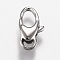 Tarnish Resistant Polished 316 Surgical Stainless Steel Lobster Claw Clasps, Stainless Steel Color, 10x5.5x3mm, Hole: 2.5x1.2mm