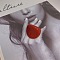 Oval Resin Finger Rings for Women, FireBrick, Inner Diameter: 17mm