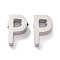Tarnish Resistant 304 Stainless Steel Charms, Alphabet, Stainless Steel Color, Letter.P, 8x5x3mm, Hole: 1.8mm