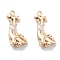 Rack Plating Brass Clear Cubic Zirconia Pendants, Cadmium Free & Nickel Free & Lead Free, Long-Lasting Plated, Kangaroo Charms, Real 18K Gold Plated, 17.5x13x5mm, Hole: 1.2mm