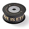 Polyester Grosgrain Ribbons, with Single Face Golden Hot Stamping, for DIY Gift Packing, Flower Packaging, Word Love is Eternal, Gray, 1 inch(25mm), 10 yards/roll(91.44m/roll)