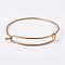 Adjustable Ion Plating(IP) 304 Stainless Steel Expandable Bangle Making, Golden, 61~62mm