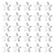 80Pcs Brass Beads, Star, Silver, 5.5x6x3mm, Hole: 1.2mm