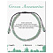 Natural Green Braided Bead Bracelets, Adjustable Cord Bracelets for Women, 6-3/4~9-1/8 inch(17~23cm)