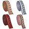8 Yards 4 Colors Ethnic Style Embroidery Polyester Ribbons, Jacquard Ribbon, Tyrolean Ribbon, Garment Accessories, Arrows Pattern, Mixed Color, 1 inch(25mm), 2 yards/color