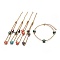 304 Stainless Steel Bracelets, with Enamel, Flat Round with Evil Eye, Mixed Color, 7-7/8 inch~8-1/2 inch(20~21.5cm), 2~2.5mm