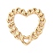 Ion Plating(IP) 304 Stainless Steel Linking Rings, Heart, Golden, 20.5x20x1mm, Inner Diameter: 10.5x13mm
