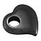 Non-magnetic Synthetic Hematite Pendants, Heart, Black, about 20.5mm wide, 20mm long, hole: 6mm