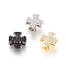 Brass Micro Pave Cubic Zirconia Slide Charms, Long-Lasting Plated, Cross, for Religion, Clear & Black, 11.5x11.5x6mm, Hole: 2mm