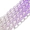 Dyed & Heated Synthetic Quartz Beads Strands, Gradient Color Round Beads, Lilac, 6mm, Hole: 1.8mm, about 76pcs/strand, 15.75''(40cm)