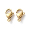 304 Stainless Steel Lobster Claw Clasps, Real 18K Gold Plated, 11x7x3.5mm, Hole: 1.4mm