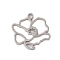 Non-Tarnish 304 Stainless Steel Pendants, Laser Cut, Hollow Birth Flower Charm, Stainless Steel Color, August Poppy, 12.5x13.5x1mm, Hole: 1.2mm