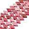 Natural Argentina Rhodonite Beads Strands, Rhombus, 18x10~11x5mm, Hole: 1.5mm, about 31~32pcs/strand, 16 inch