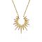 Stainless Steel Sun Pendant Cable Chain Necklaces with Minimalist European and American Style, Golden