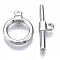 Tarnish Resistant 304 Stainless Steel Toggle Clasps, Ring, Stainless Steel Color, Ring: 18x14x3mm, Hole: 1.2mm, Inner Diameter: 10mm, Bar: 24x7x3mm, Hole: 1.6mm