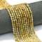 Natural Citrine Beads Strands, Energy Prism Cut Double Terminated Point Beads, Faceted Bicone, 4x4.5mm, Hole: 0.4mm, about 83pcs/strand, 14.96''(38cm)