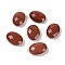 Synthetic Goldstone Cabochons, Oval, Faceted, 18x13x5.5~6.5mm