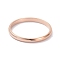 2mm Polished Plain Dome Finger Ring for Girl Women, Ion Plating(IP) 304 Stainless Steel Rings, Rose Gold, US Size 8(18.1mm)